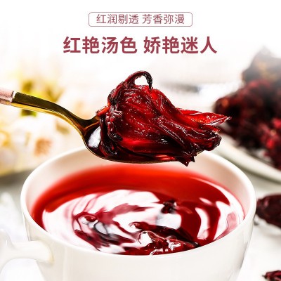 洛神花 云南玫瑰茄整朵冻干碎条花茶热卖新货源头工厂批发代发图4