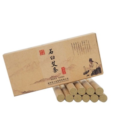南阳艾条厂家 石臼艾条 批发纯手工野生陈年金艾绒柱艾灸艾条柱图5