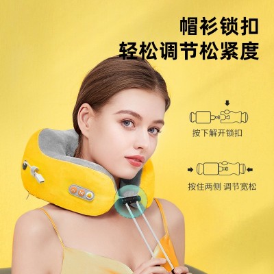 倍呵G.DUCK小黄鸭U型按摩枕送爸爸妈妈老人实用办公室午睡枕颈椎图5