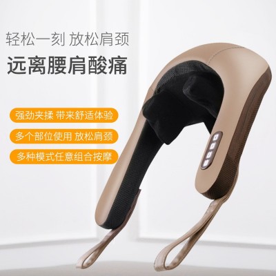 颈肩按摩器 3D仿人手肩颈按摩器加热肩膀按摩披肩揉捏 颈部按摩器图2