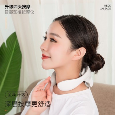 便携智能颈椎按摩器颈部按摩仪护颈加热仪呼吸灯震动热敷颈椎仪图3
