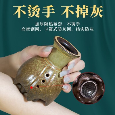 头疗艾灸罐头部艾柱艾灸盒美容院专用艾灸罐艾灸刮痧陶瓷罐刮痧杯图2