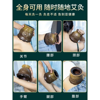 红砭石火龙罐中医专用罐艾灸馆专用灸罐家用艾灸罐刮痧美容院专用图2