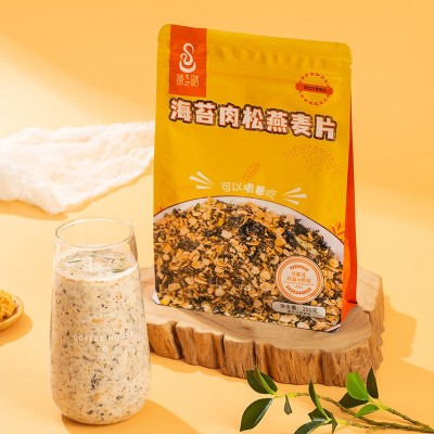 海苔肉松麦片学生早餐冲调方便燕麦片代餐粉250g袋装燕麦批发图2