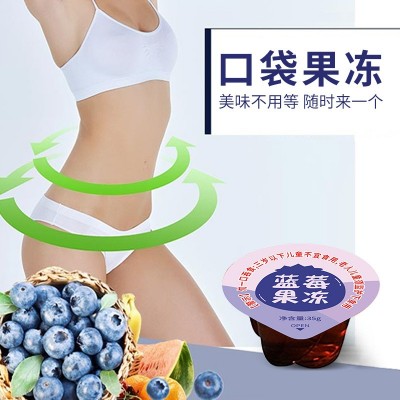 源头工厂益生菌酵素果冻加强版批发蓝莓杯装果冻果蔬孝素蒟蒻果冻图3