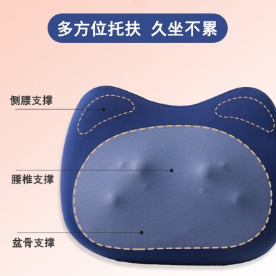 多功能腰部按摩仪电动无线车载按摩器颈椎按摩枕热敷靠枕肩颈靠垫图2