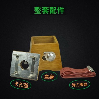 直供单孔艾灸盒竹制便携式调温温灸器盒 用艾柱姜片长艾条随身灸图3