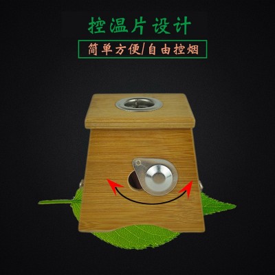 直供单孔艾灸盒竹制便携式调温温灸器盒 用艾柱姜片长艾条随身灸图2