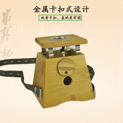 新款单孔竹制艾灸盒 随身灸加厚控温艾柱艾条盒 四代单孔批发图3