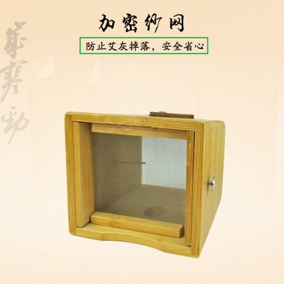 新款单孔竹制艾灸盒 随身灸加厚控温艾柱艾条盒 四代单孔批发图4