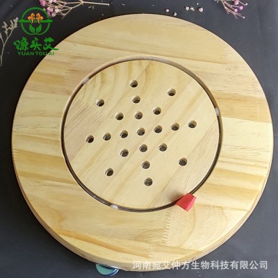 艾灸蒲团橡木实木坐灸仪图2