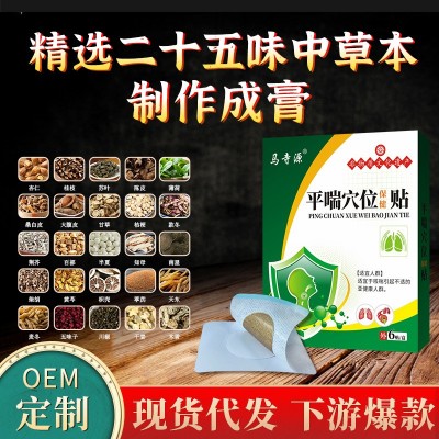 马寺源平喘穴位贴保健贴批发咳凑贴成人膏药贴咳喘贴咳嗽膏药代发图3