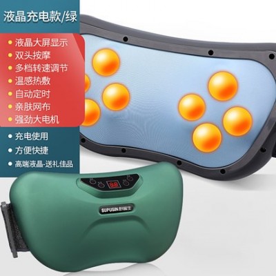 腹部加热揉捏按摩器揉腹仪自动滚揉按摩仪家用揉肚子消胀气按摩机