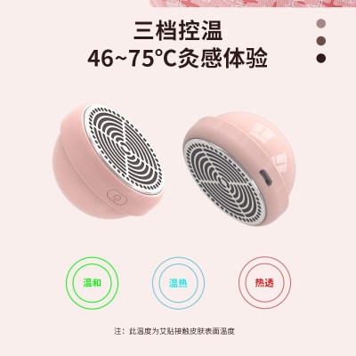 充电石墨烯加热艾灸盒便携护理熏蒸仪红外无烟艾贴艾灸仪一件代发