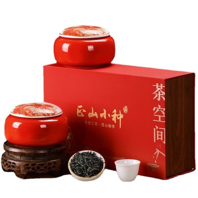 武夷山正山小种特级红茶茶叶礼盒高档陶瓷罐装礼品茶送礼厂家批发图4