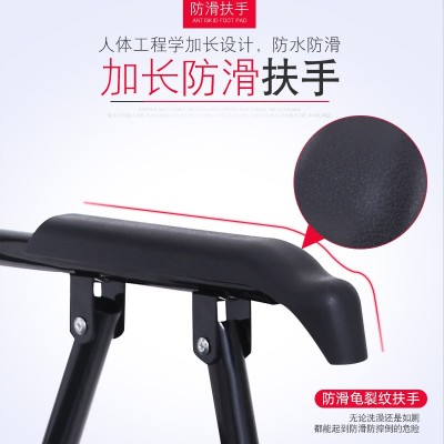 厂家批发老人坐便椅移动座厕椅可折叠坐便凳舒适座椅图2