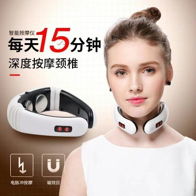 颈椎按摩器颈部按摩仪多功能脊椎脖子肩颈热敷劲椎护颈仪家用