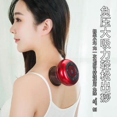 厂家小型家用迷你刮痧机全身经络疏通按摩器智能呼吸电动引力拔罐图3