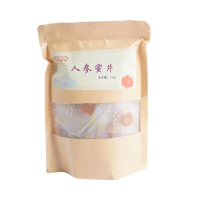 长白山人参蜜片160g 东北特产蜂蜜参片 独立包装红参片即食人参片