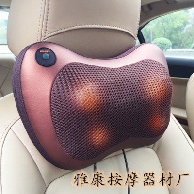 正品多功能8头车载按摩器 车用家用按摩靠垫 颈部腰部汽车按摩枕