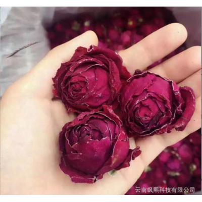 墨红玫瑰花茶大朵玫瑰花冠500克净重云南整朵玫瑰干花茶图3