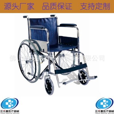 热销款钢制电镀轮椅 手动轮椅 可折叠钢管轮椅图5