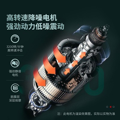 跨境按摩枪 迷你电动液晶款便携肌肉经络保健运动健身器材 筋膜枪图3