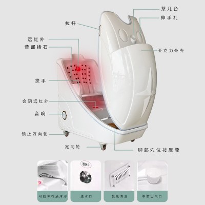 新型石墨烯量子旋磁中药熏蒸坐式养生仪太空理疗月子发汗湿蒸养生图3