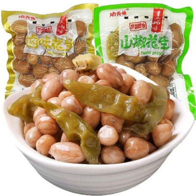 功夫兔泡椒花生重庆正宗特产下酒菜山椒卤味水煮花生零食