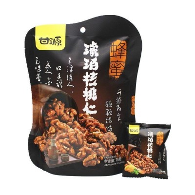 甘源牌蜂蜜琥珀核桃仁75g去壳补充熟制坚果即食炒货独立小包图5