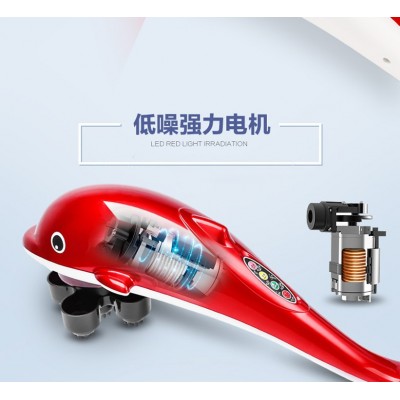 跨境厂家批发充电海豚外贸按摩棒电动捶打按摩捶颈椎按摩器赠礼品图2