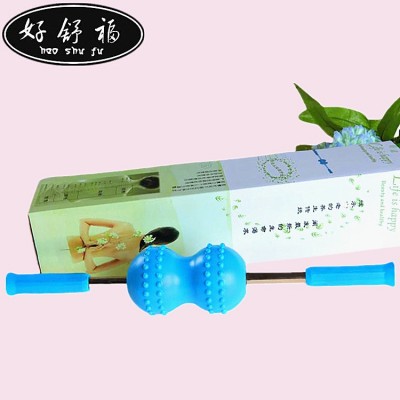 舒经活络锤 推背硅胶按摩球 背部双球滚轮推背按摩器 经络按摩棒
