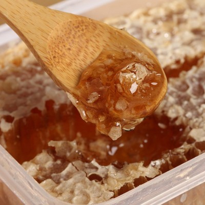 500克现切盒装蜂巢蜜土蜂蜜农家批发荆条巢蜜盒装蜂巢蜜图4