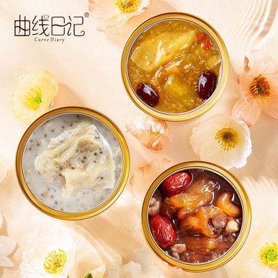 曲线日记即食花胶礼盒滋补品代餐红枣鱼胶干货奶冻花胶大量批发