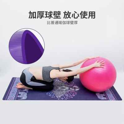 PVC加厚磨砂瑜伽球65cm瑜珈球健身球外贸专供瑜伽辅助球图3