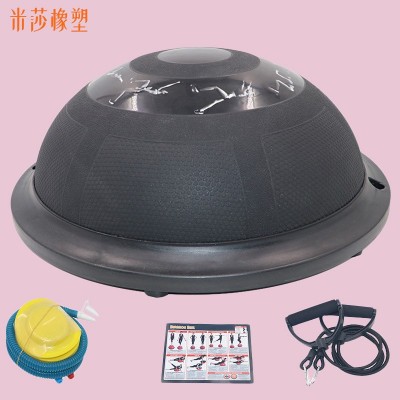 家用PVC瑜伽波速球半圆平衡球 加厚健身半圆球体彩图案可印刷LOGO图3