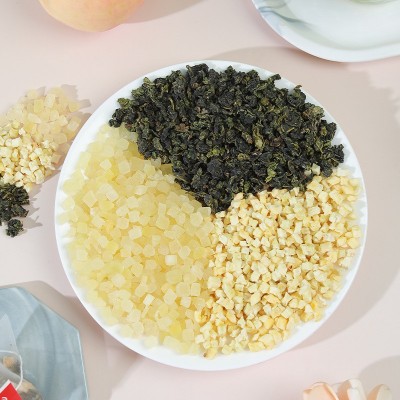 蜜桃乌龙茶三角包罐装 苹果干白桃乌龙茶花果组合调味茶量大从优图3
