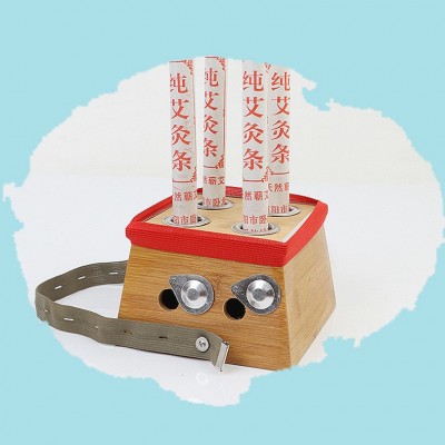 厂家直供铝片包边防裂盒内贴铝箔可烧艾柱芯爱康牌四孔艾灸盒图2
