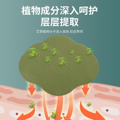 云南本草海目 艾草贴肚脐贴 艾草艾灸贴纤姿贴轻姿贴艾灸贴盒装图4