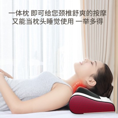 颈椎按摩器家用多功能肩颈腰部背部颈部按摩枕全身揉捏热敷枕头图2