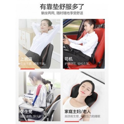 本博肩颈椎按摩器颈部腰部肩部多功能腰椎全身电动车载枕头背部仪图3