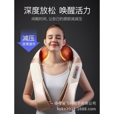 肩颈椎按摩器仪颈部背部腰部肩部多功能揉捏家用肩膀捶打颈肩披肩图2
