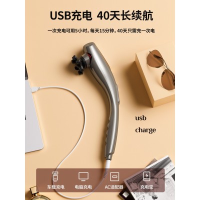 海豚按摩棒器电动手持式锤肩颈敲打颈椎腰部全身经络捶背部震动仪图4