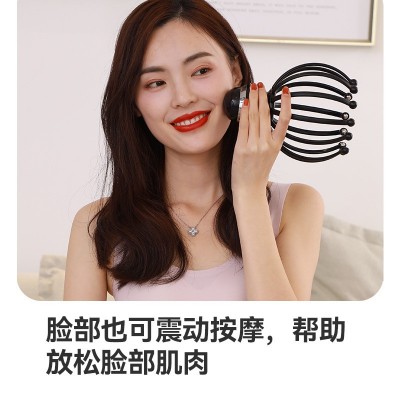 震动头部按摩器头皮放松12爪电动头部按摩仪八爪鱼穴位按摩器批发图4