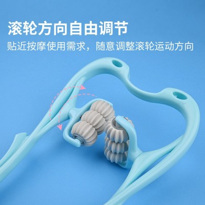 颈椎按摩器夹脖子按摩神器六轮颈部揉捏按摩器手动多功能家用批发图3
