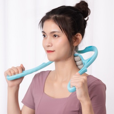 颈椎按摩器夹脖子按摩神器六轮颈部揉捏按摩器手动多功能家用批发图4