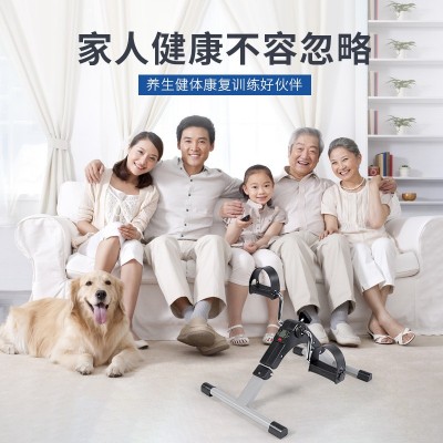 可折叠带显示屏迷你健身车踏步机腿部训练器桌下脚踏车家用跨境图5