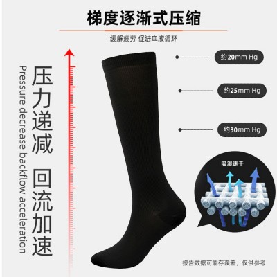 新款情人节压缩袜压力小腿袜运动压力袜瘦腿美腿袜医疗辅助弹力袜图3