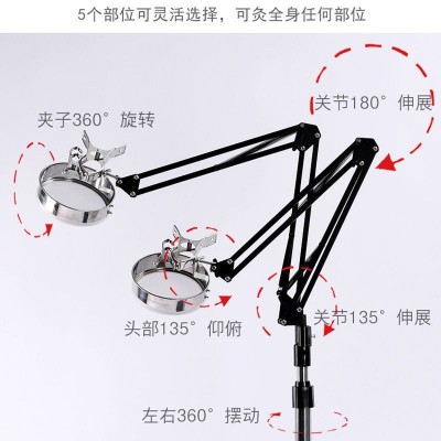 可移动明火立式艾灸支架子悬灸架家用悬灸仪手持落地艾条折叠调节图2