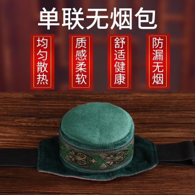 新款天鹅绒滤烟艾灸衣服 随身灸布套 家用无烟 批发4联艾灸盒布套图3
